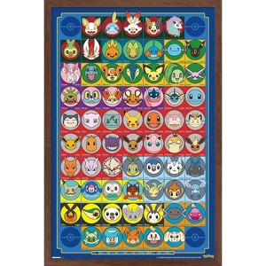 Trends International Pokémon: Face Art - Grid Framed Wall Poster Prints - 1 of 4