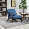 Mid Century Modern Lounge Chair with Upholstered Seat and Wood Frame, Accent Armchair for Living Room, Bedroom or Reading Nook-Tanpinhause - 2 of 4