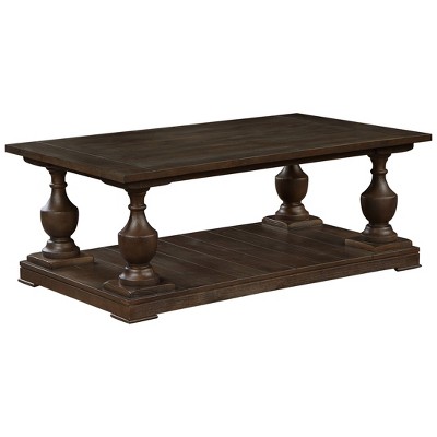 Walden 50" Brown Pine Rectangular Coffee Table