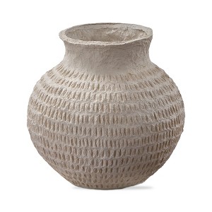 TAG Paper Mache Gray Decorative Indoor Vase 6.0L x 6.0W x 5.5H inches - 1 of 2