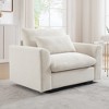 Corduroy Deep Seat Accent Chair with Waist Pillow, Single Sofa for Living Room, Apartment, or Office - 3 of 4