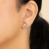 SHINE by Sterling Forever Sterling Silver Cushion Cut Bezel Set Stud Earrings - 2 of 4