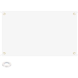 Unique Bargains Polyester Decorate DIY Blank Banners Signs with Hanging Rope - 1 of 4