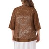 Agnes Orinda Women's Plus Size Elegant 3/4 Sleeve Open Front Lace Lightweight Cardigans - 4 of 4
