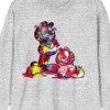 Garfield Paint-Covered Garfield & Nermal Crew Neck Long Sleeve Athletic Heather Adult Tee - 2 of 2