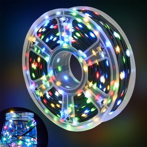 Joyfy 197/394 FT Christmas Tree String Lights Outdoor, PVC Wire String Lights with 8 Modes Timer, Reel for Xmas Indoor Outdoor Holiday Decoration - 1 of 4