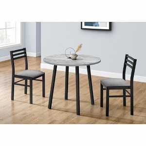 NicBex 3-Piece Vintage Round Dining Table Set & Upholstered Chairs for Kitchen,Restaurant,Modern Dinette Set with Drop Leaf Design - 1 of 4