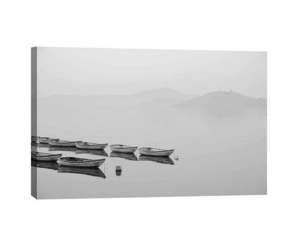 Misty Island Decorative Canvas Wall Art 11"x14" - PTM Images