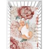 Sweet Jojo Designs Girl Baby Fitted Crib Sheet Peony Floral Garden Pink and Ivory - 4 of 4