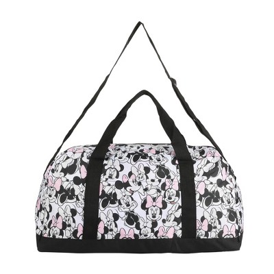 Disney Minnie Mouse All-Over Print White 21” Packable Duffel