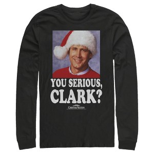 Men's National Lampoon's Christmas Vacation You Serious, Clark Long Sleeve Shirt - 1 of 4