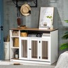 PawHut Dog Crate Furniture with Storage Space, Dog Kennel with Lockable Door, Pet Cage for Large Medium Dogs, 47" x 23.5" x 35" - 2 of 4