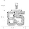 Black Bow Jewelry 14k White Gold, Varsity Collection, Large D/C Pendant, Number 85 - 2 of 3
