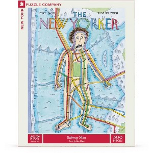 New York Puzzle Company Subway Man 500 Piece Puzzle - 1 of 4