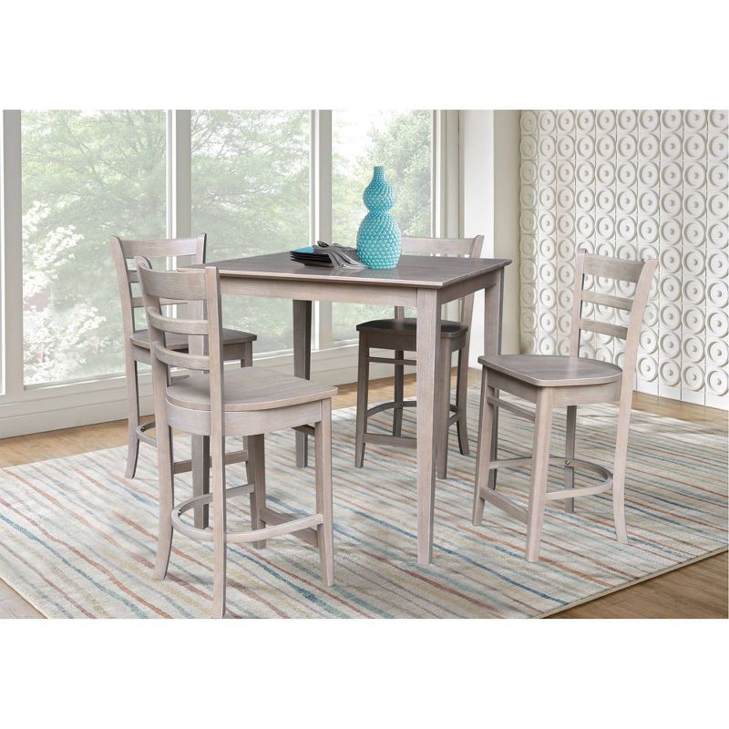 36"x36" Counter Height Dining Set with 4 Emily Stools - International Concepts, 3 of 6