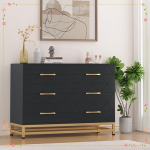 Dresser for Bedroom with 6 Drawers, Wood Chest of Drawers - 1 of 4
