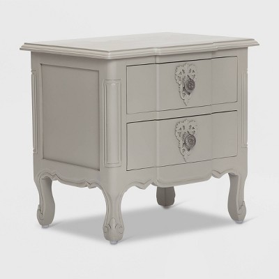 Maslow Side Table with 2 Drawers Gray - Finch