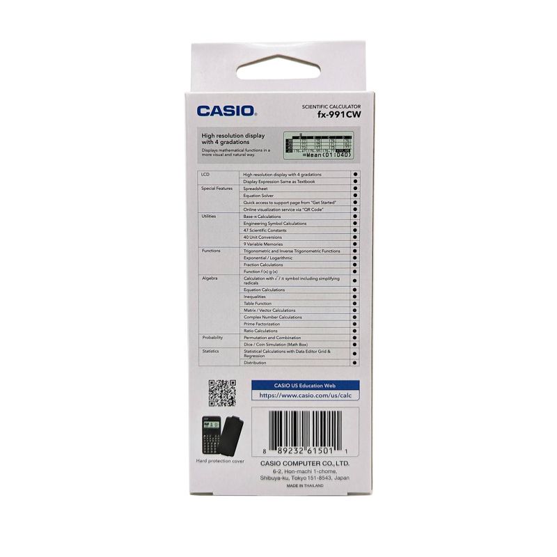 Casio FX-991CW Advanced Scientific Calculator - Black, 4 of 6