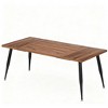 Gulches 6FT Conference Table (70.8"Lx31.5"Wx29.5"H), Modern Industrial Rectangular Meeting Room Desk with Metal Legs (Brown & Black) - 3 of 4