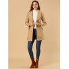 INSPIRE CHIC Women's Casual Shawl Collar Single Breasted Belted Overcoat - 3 of 4