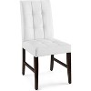 Modway Promulgate Biscuit Tufted Upholstered Faux Leather Dining Side Chair Set of 2 White - 3 of 3