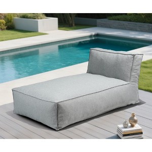 BDELITE Outdoor Bean Bag Bed Lounger Chair for Adults , Foam Water-Resistant for Pool, Patio, Deck-70.9*35.4*31.5 Inch, Gray - 1 of 4