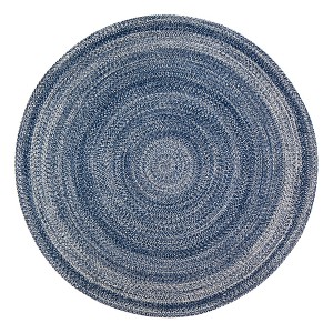 Epona Braided Round Blue Rug - Anji Mountain® - 1 of 4