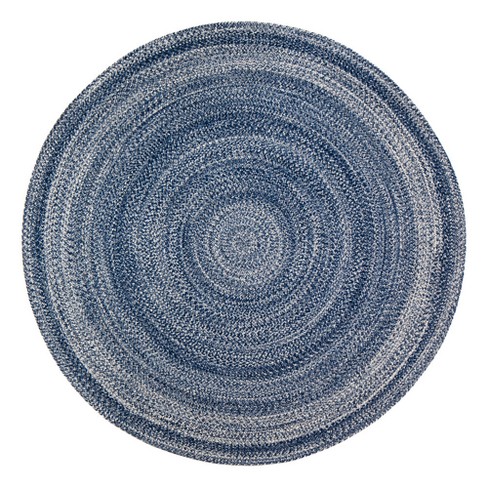 Epona Braided Round Blue Rug - Anji Mountain® : Target