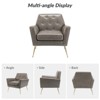 Maris Wooden Upholstered Contemporary Accent Armchair with Button-tufted for Bedroom Living Room  | ARTFUL LIVING DESIGN - 3 of 4