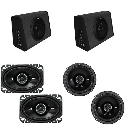 Kicker (2) 11PT250 Powered Enclosure & 43DSC6504 6.5" & 43DSC4604 4x6" Bundle