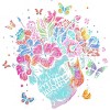 Men's Design By Humans Floral Butterfly Skull Funny Halloween Costume Hippie Flower By JeilJersey T-Shirt - 2 of 4