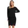 LXT- Womens Maternity  Irregular Ruched Bodycon Mini Dress - 3 of 4