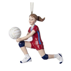Kurt Adler Resin Ornament for Christmas Tree, Volleyball Girl - 1 of 3