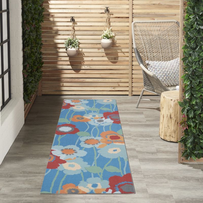Waverly Sun & Shade "Pic-A-Poppy" Bluebell Indoor/Outdoor Area Rug by Nourison, 4 of 12