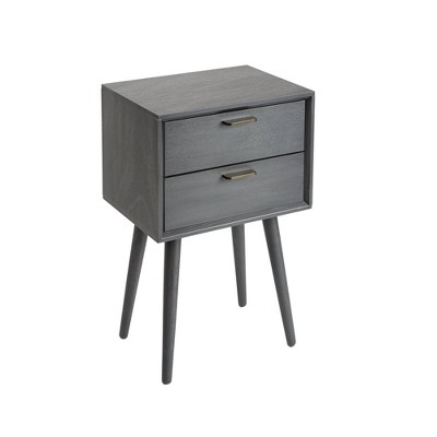 Mid Century 2 Drawer Accent Stand - Silverwood