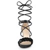 Allegra K Women's Open Toe Slouching Front Strap Lace Up Chunky Heels Sandals - 2 of 4