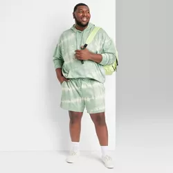 Men's Big & Tall 6" Knit Cargo Shorts - Original Use™ Green Tie-Dye 5XLT