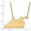 Black Bow Jewelry 14k Yellow Gold Plated Sterling Silver Evansville Purple Aces NCAA Necklace 18 Inch - 2 of 4