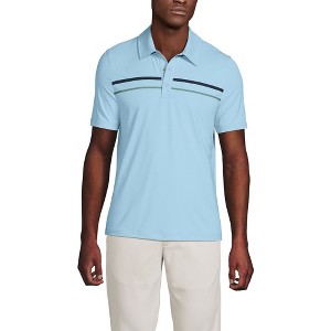 Lands' End Men's Short Sleeve Performance Snap Polo - 1 of 3