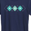 Women's - Instant Message - Argyle Hearts Short Sleeve Graphic T-Shirt - 2 of 4
