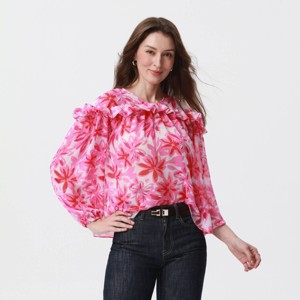 Day Date Ruffle Sleeved Blouse