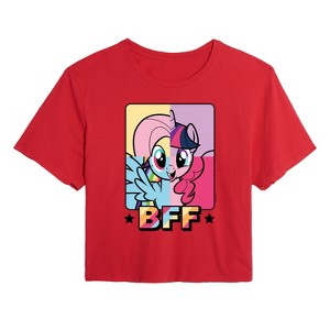 Women's - My Little Pony - Bff Pony Grid Cropped Graphic T-Shirt - 1 of 4