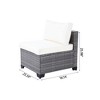 Chic Crate-All-Weather 7-Piece Gray PE Wicker Patio Furniture Set – Beige Cushioned Seats & Coffee Table - 3 of 4