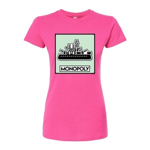 Women's - Monopoly - Ship Game Token Juniors Fitted Graphic T-Shirt - 1 of 2