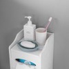 MaseiKar White Bathroom Cabinet with Flip Door, Waterproof Storage Organizer for Bathroom, PVC Wall Mounted/Corner Cabinet, Space-Saving - 4 of 4