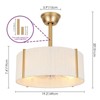 Rennnsan Caelwyn 19" W 4 - Light Drum Linen Bohemian Dimmable Ceiling Fan in Gold - 3 of 4
