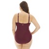 Women's Curve Barbados Lace High Neck One Piece Swimsuit - Plus - Raisins - 2 of 2