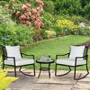 Outsunny 3-Piece Bistro Set Outdoor Wicker Furniture Set with Rattan Rocking Chair, Side Table for Patio Backyard Garden and Balcony - 2 of 4