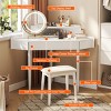 Vanity Desk Modern with LED Mirror and Storage Drawer for Corner Bedroom 44.09in Wide-3irtyhousy - 3 of 4