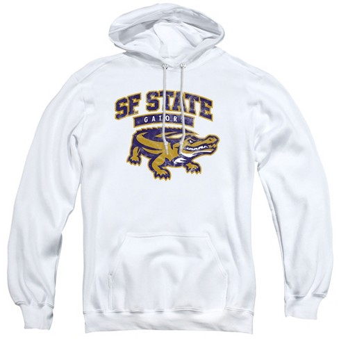 San Francisco State University Official Sfsu Gators Logo Unisex Adult Pull-Over Hoodie, White - image 1 of 4